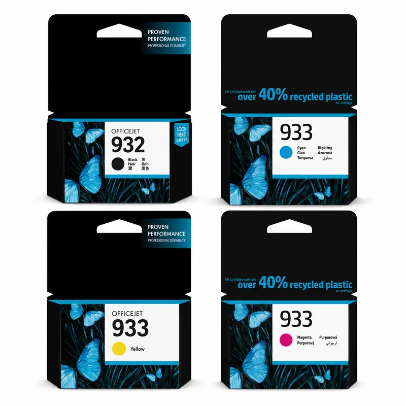 طقم خراطيش حبر HP 932 و 933 لـ OfficeJet متوافق