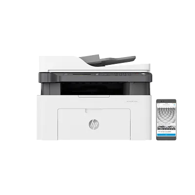 طابعة HP Laser MFP 137fnw ليزر أبيض وأسود متعددة الوظائف