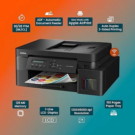 Brother DCP-T830DW Wireless Color Ink Tank All-in-One Printer