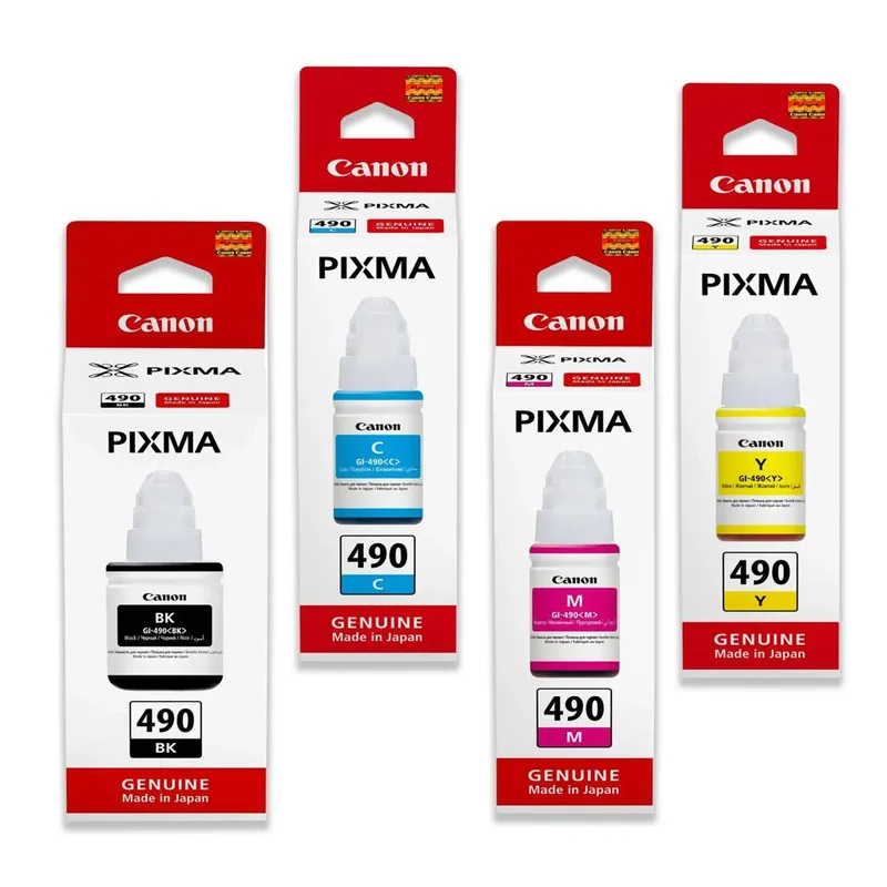 Canon GI-490 Original 4 Color Ink Bottle Set