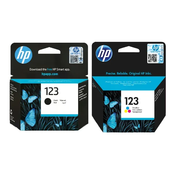 طقم حبر طابعة HP 123 الأصلي (أسود + ألوان)