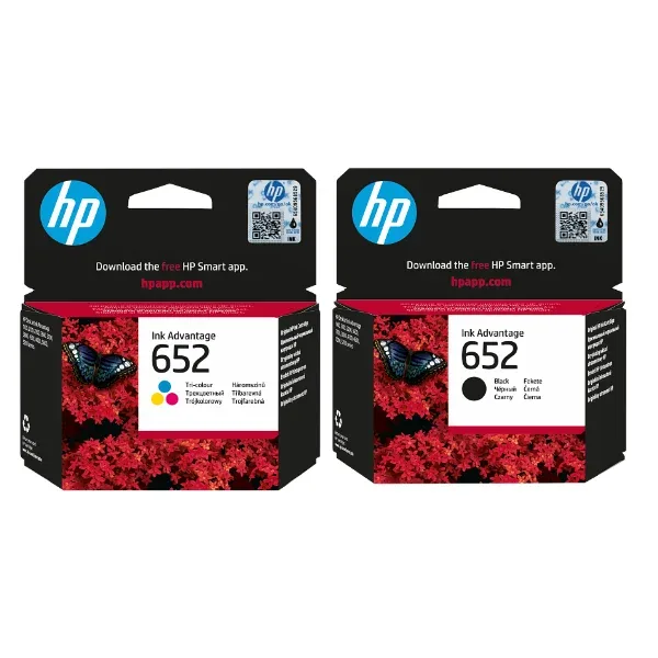 طقم حبر طابعة HP 652 الأصلي (أسود + ألوان)