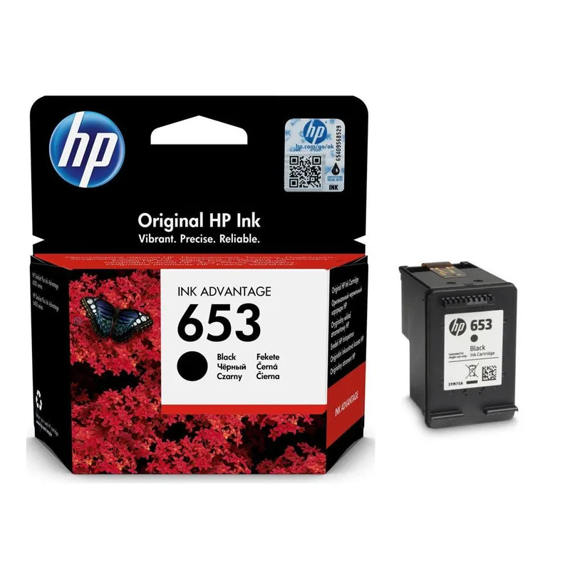طقم خراطيش حبر اتش بي 653 (HP 653) الأصلي (أسود + ألوان)