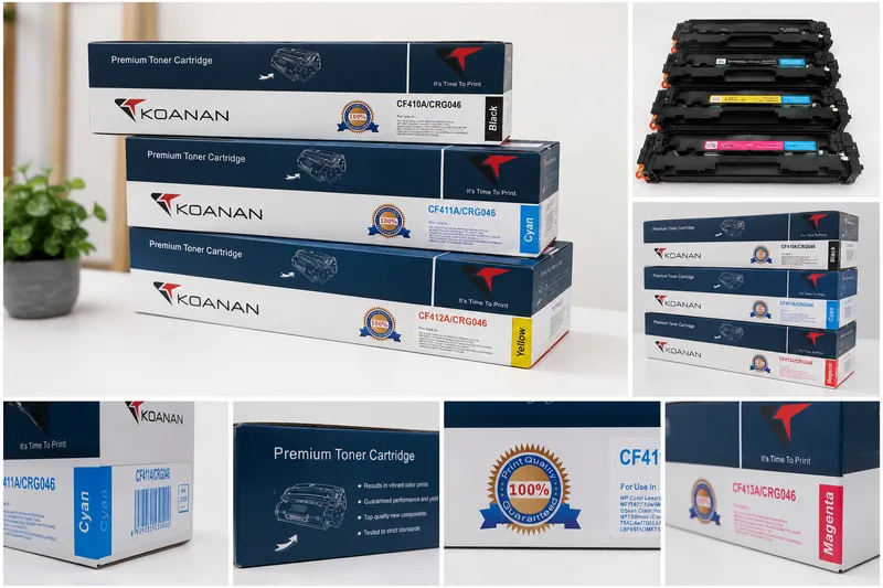 طقم احبار ليزر HP 046 / CF410A-CF413A متوافق 4 ألوان
